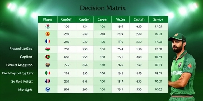 WinBuzz Org Pro captain decision matrix